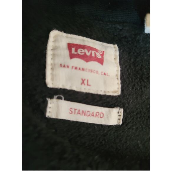 Levi Strauss Black Hoodie Logo Sz XL - Picture 5 of 6